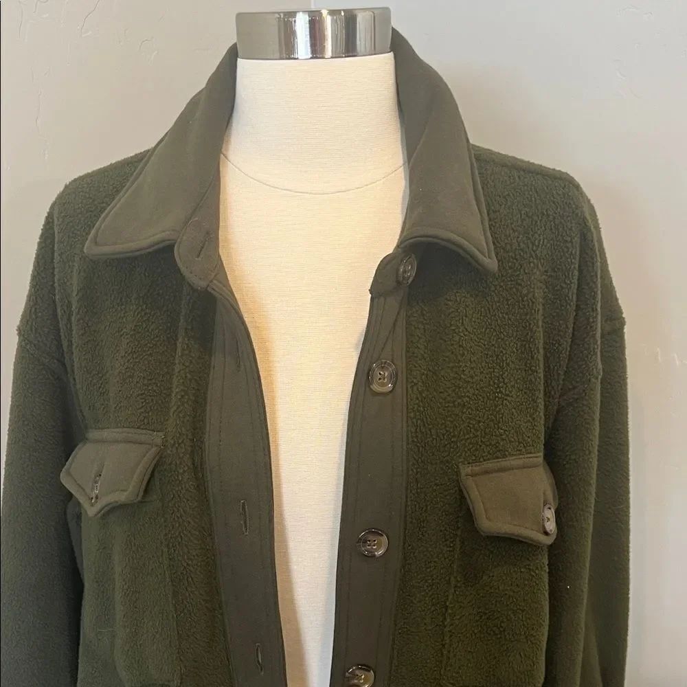 Blank NYC Olive Green Long Jacket - Picture 2 of 5